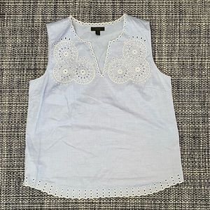 J. Crew Scalloped Embroidered Shell